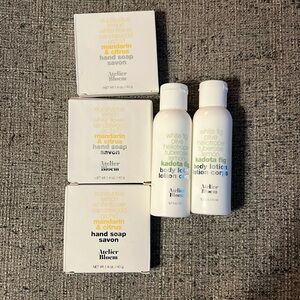 NEW - 5 Atelier Bloem Luxury Lotion & Bar Soap - Mandarin & Citrus - Toiletry